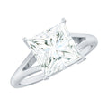 Certified 3 Carat Moissanite Princess Cut Engagement Ring with Split Shank