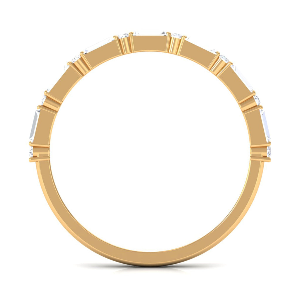 Minimal Simulated Diamond Stackable Wedding Band