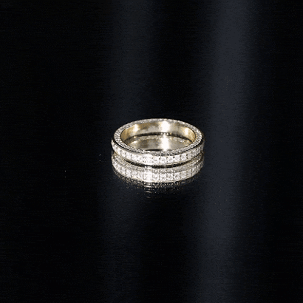 Certified Simulated Diamond Eternity Wedding Band Ring