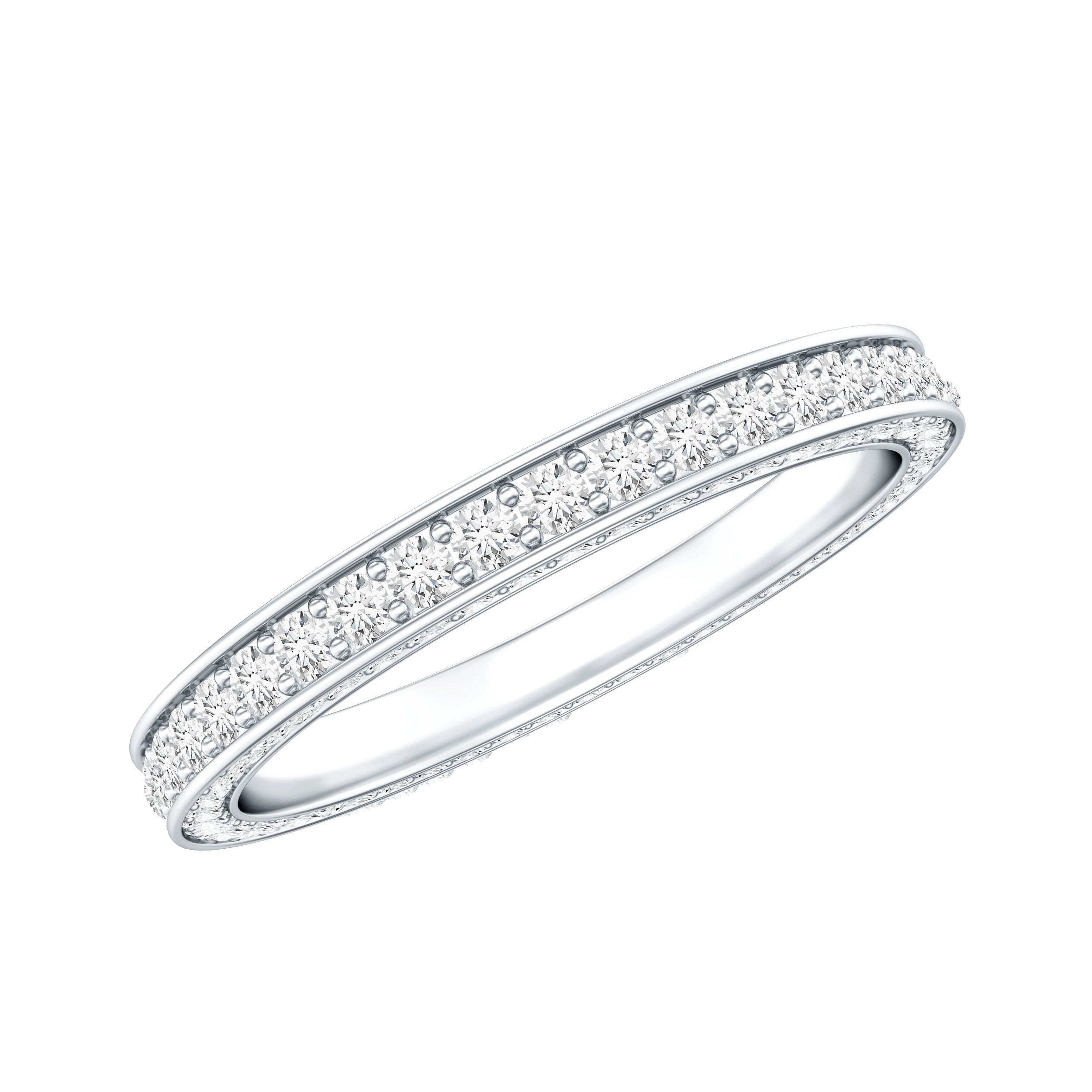 Certified Simulated Diamond Eternity Wedding Band Ring