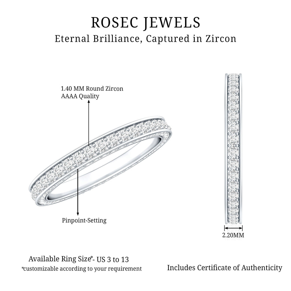 Certified Simulated Diamond Eternity Wedding Band Ring
