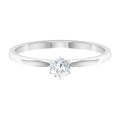 5 MM Round Zircon Solitaire Promise Ring