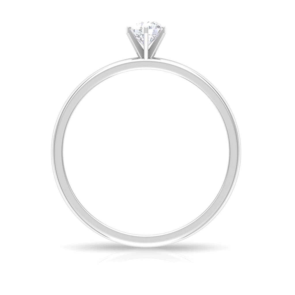 5 MM Round Zircon Solitaire Promise Ring
