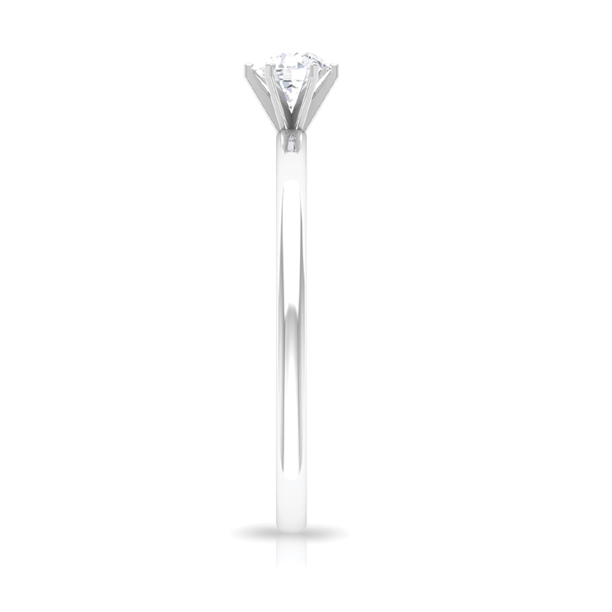 5 MM Round Zircon Solitaire Promise Ring