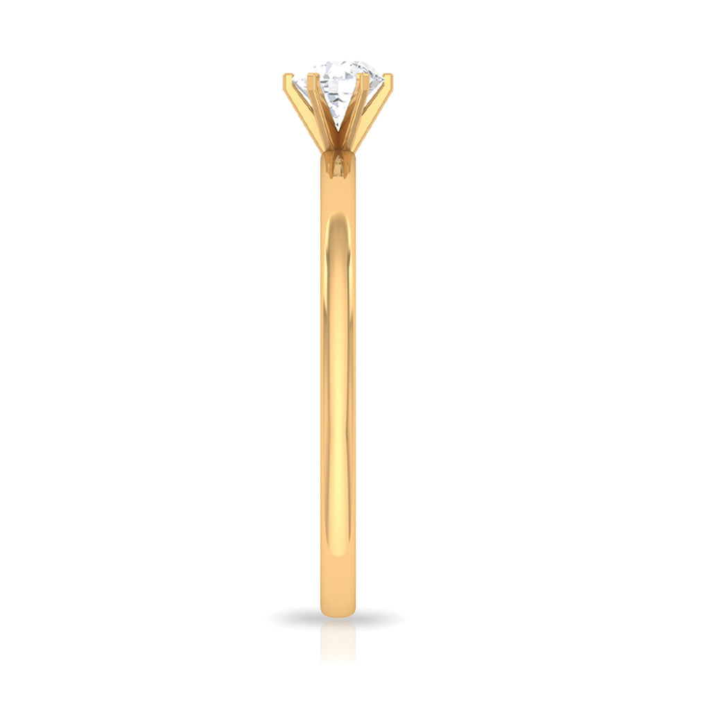 5 MM Round Zircon Solitaire Promise Ring