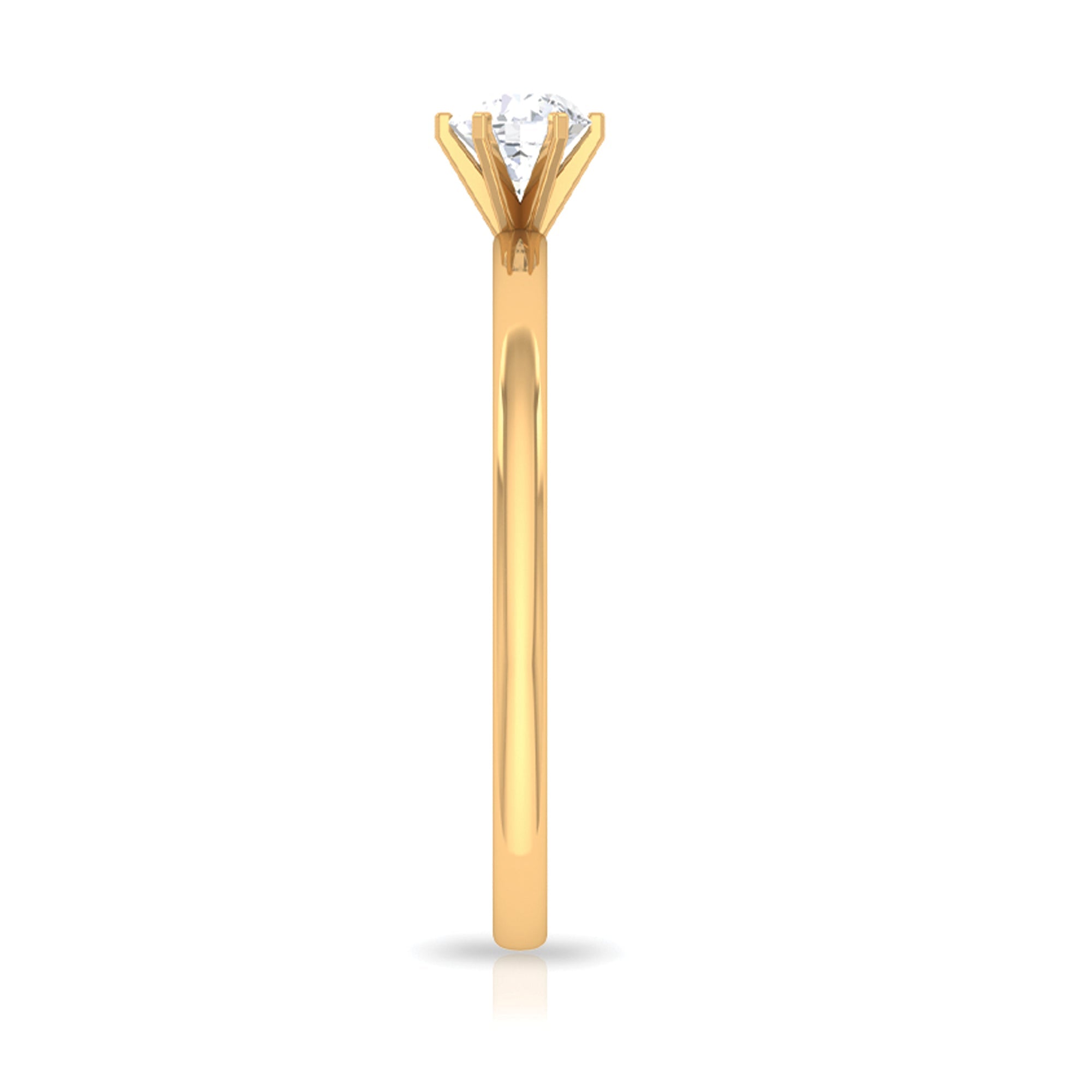 5 MM Round Zircon Solitaire Promise Ring