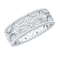 Certified Cubic Zirconia Vintage Wedding Band for Women