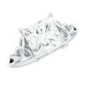 Princess Cut Moissanite Celtic Knot Engagement Ring for Women