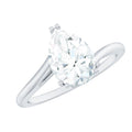 Pear Engagement Ring With Certified Moissanite