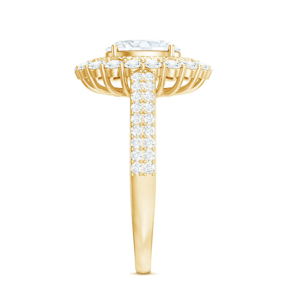3.25 CT Vintage Inspired Zircon Oval Engagement Ring