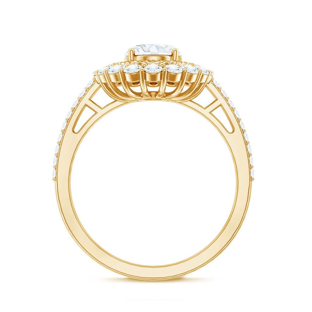3.25 CT Vintage Inspired Zircon Oval Engagement Ring