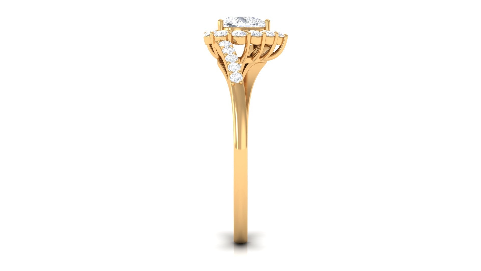 Heart Shape Cubic Zirconia Bypass Promise Ring