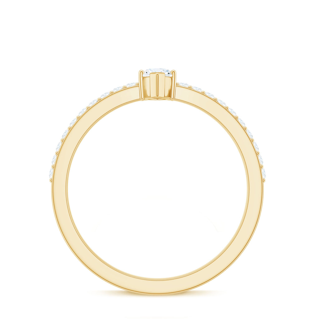 Marquise Cut Moissanite Solitaire Promise Ring for Women