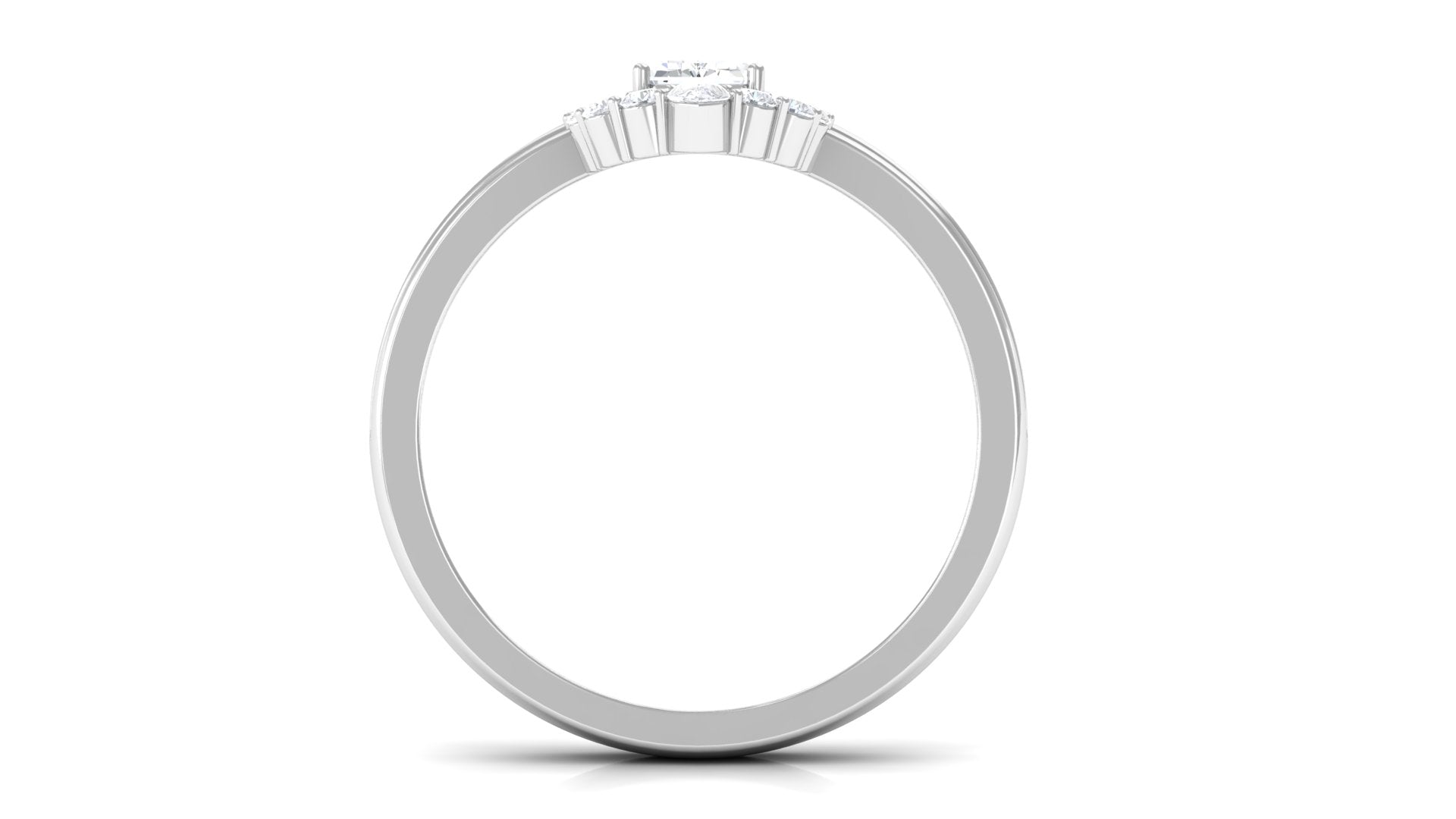 1 CT Octagon Cut Zircon Double Band Engagement Ring