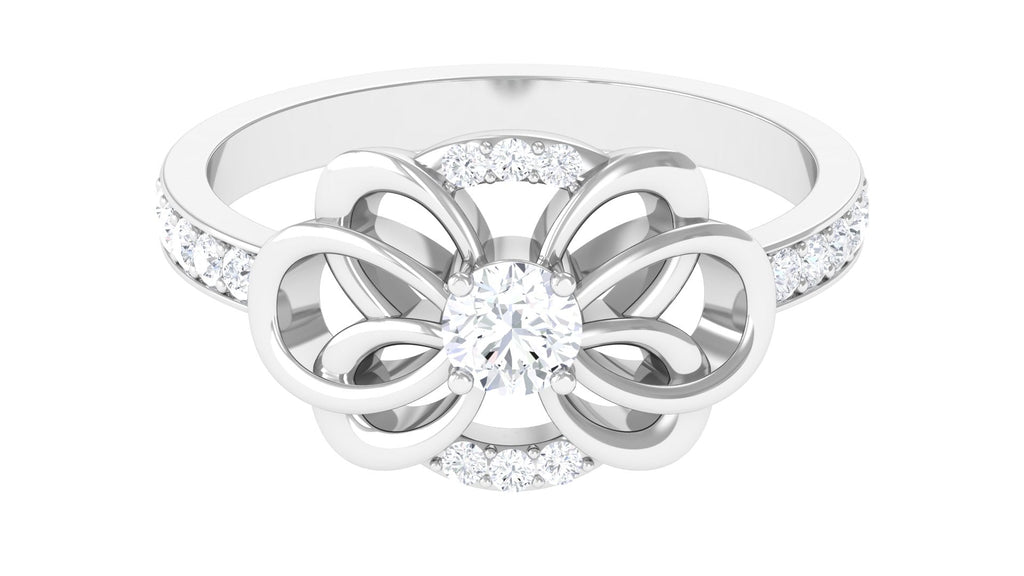 Nature Inspired Real Diamond Engagement Ring for Women