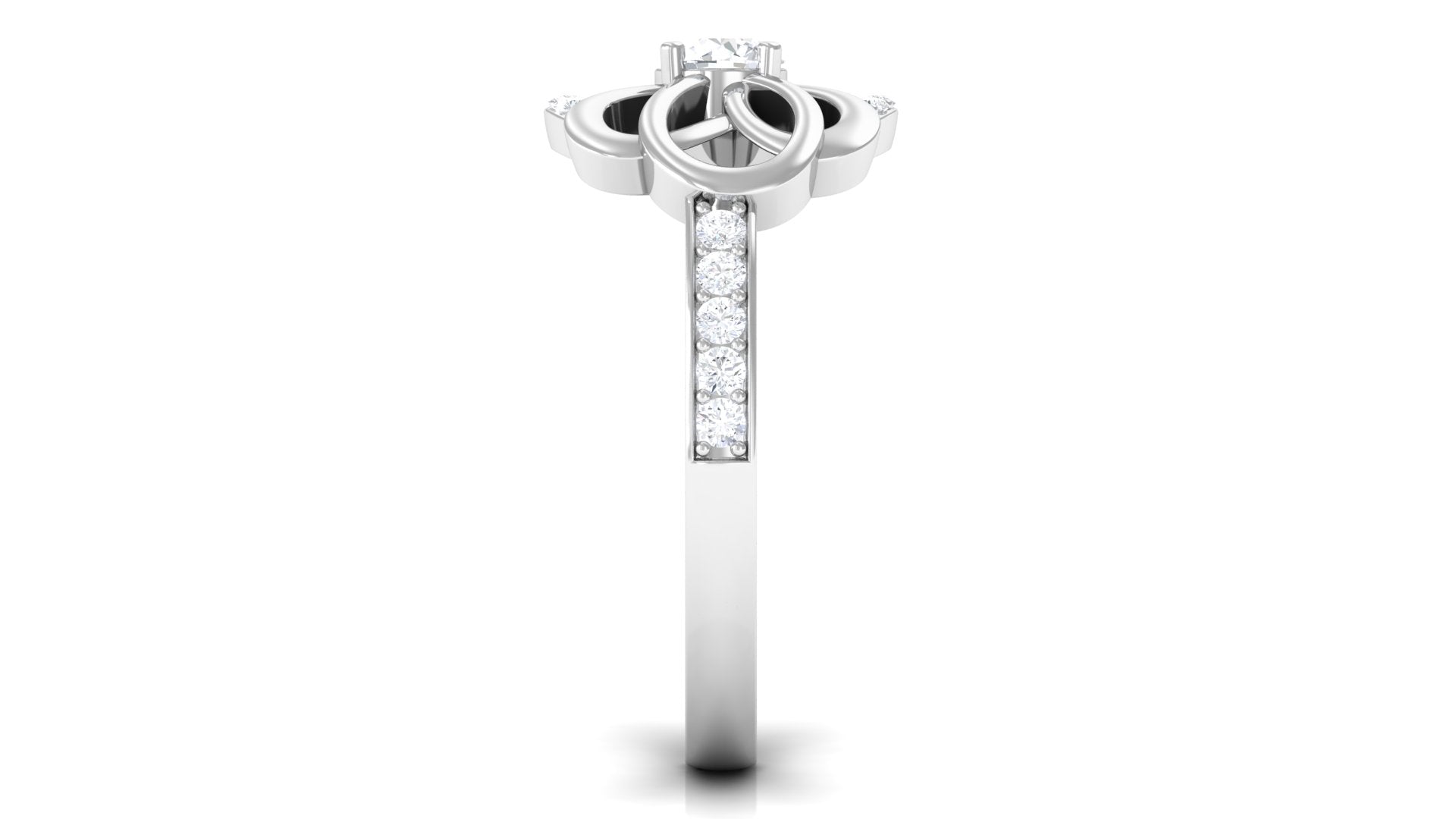 Nature Inspired Real Diamond Engagement Ring for Women