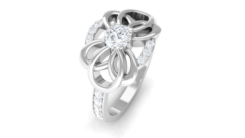 Nature Inspired Real Diamond Engagement Ring for Women