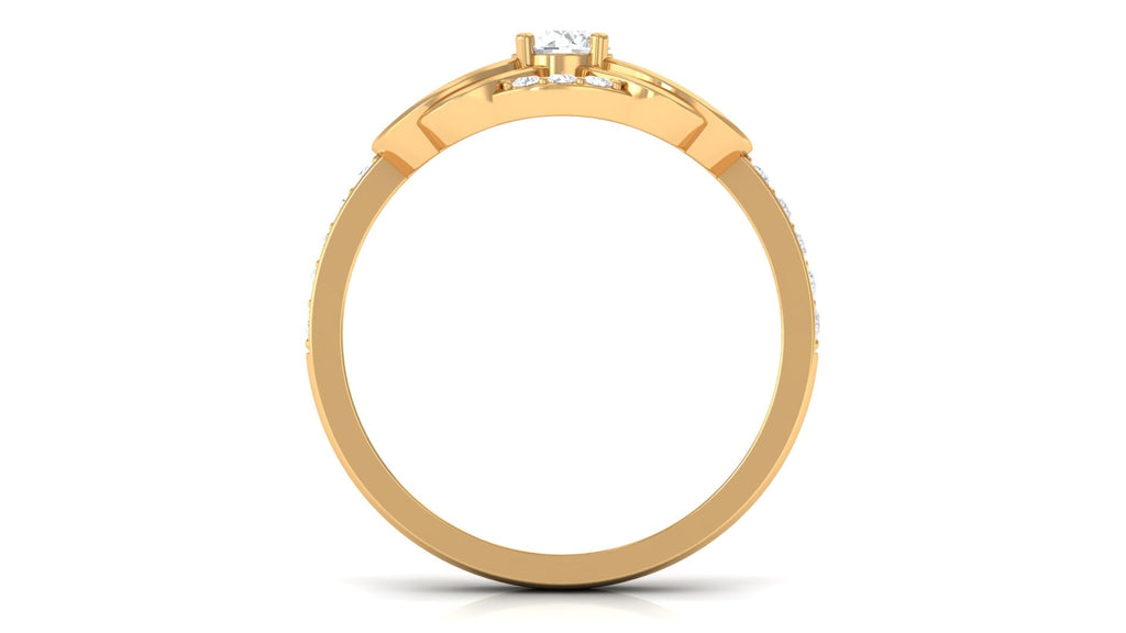 Nature Inspired Real Diamond Engagement Ring for Women