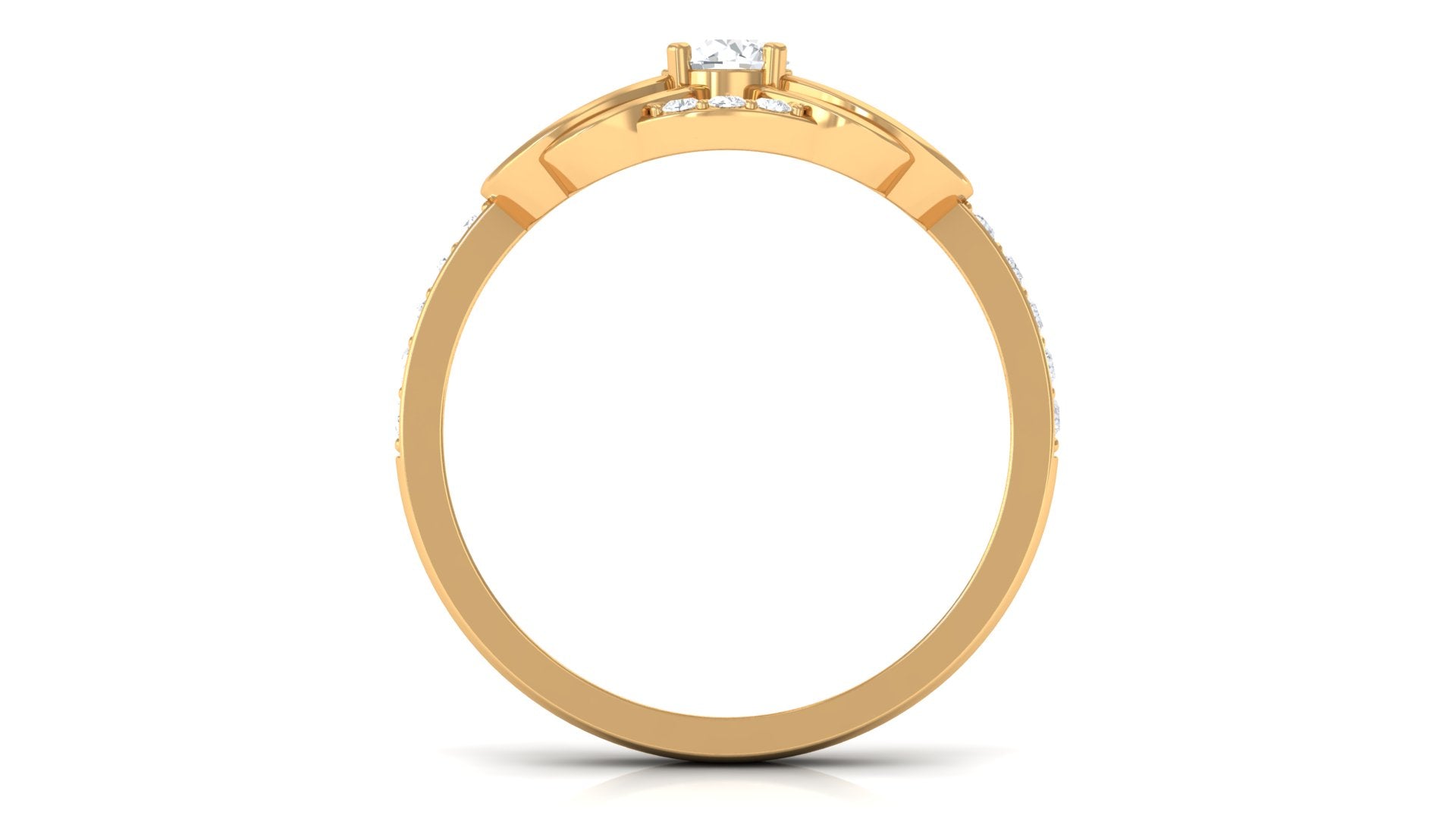 Nature Inspired Real Diamond Engagement Ring for Women