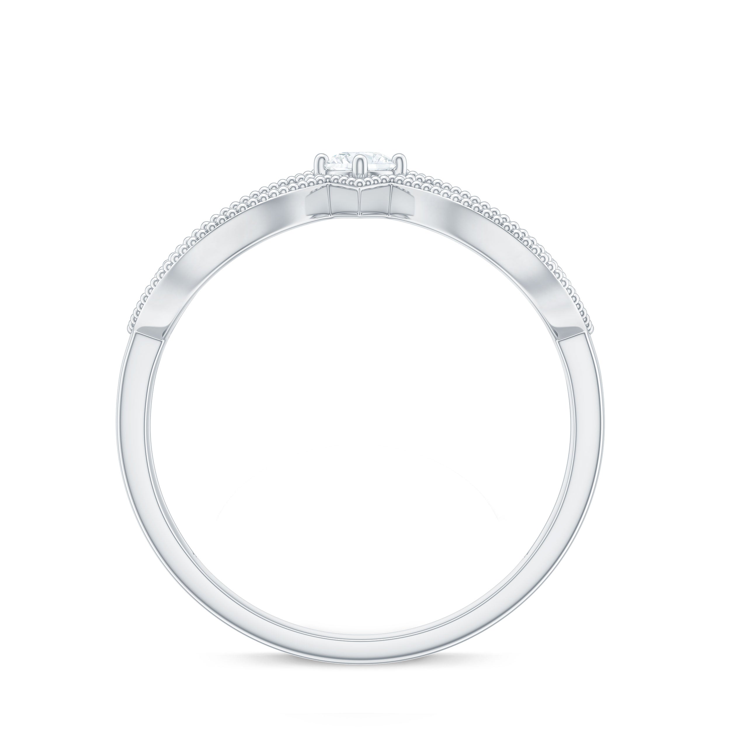 Vintage Inspired Moissanite Infinity Engagement Ring