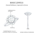 1.50 CT Bezel Set Zircon Statement Halo Engagement Ring