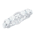 Round and Pear Cut Cubic Zirconia Wedding Band for Women