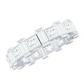 Princess and Baguette Cut Zircon Alternate Eternity Ring