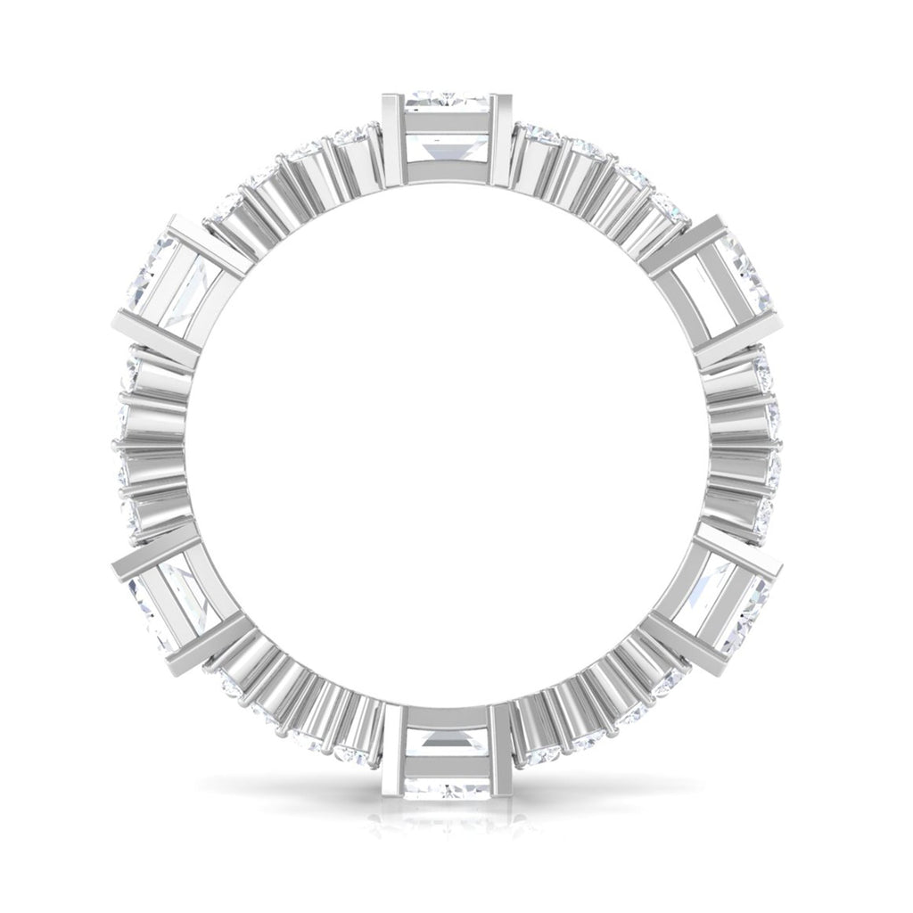 7 CT Designer Zircon Eternity Ring in Prong Setting