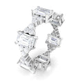 7 CT Designer Zircon Eternity Ring in Prong Setting