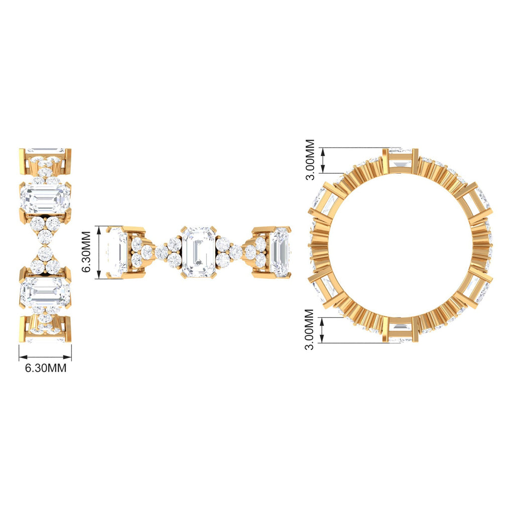 7 CT Designer Zircon Eternity Ring in Prong Setting