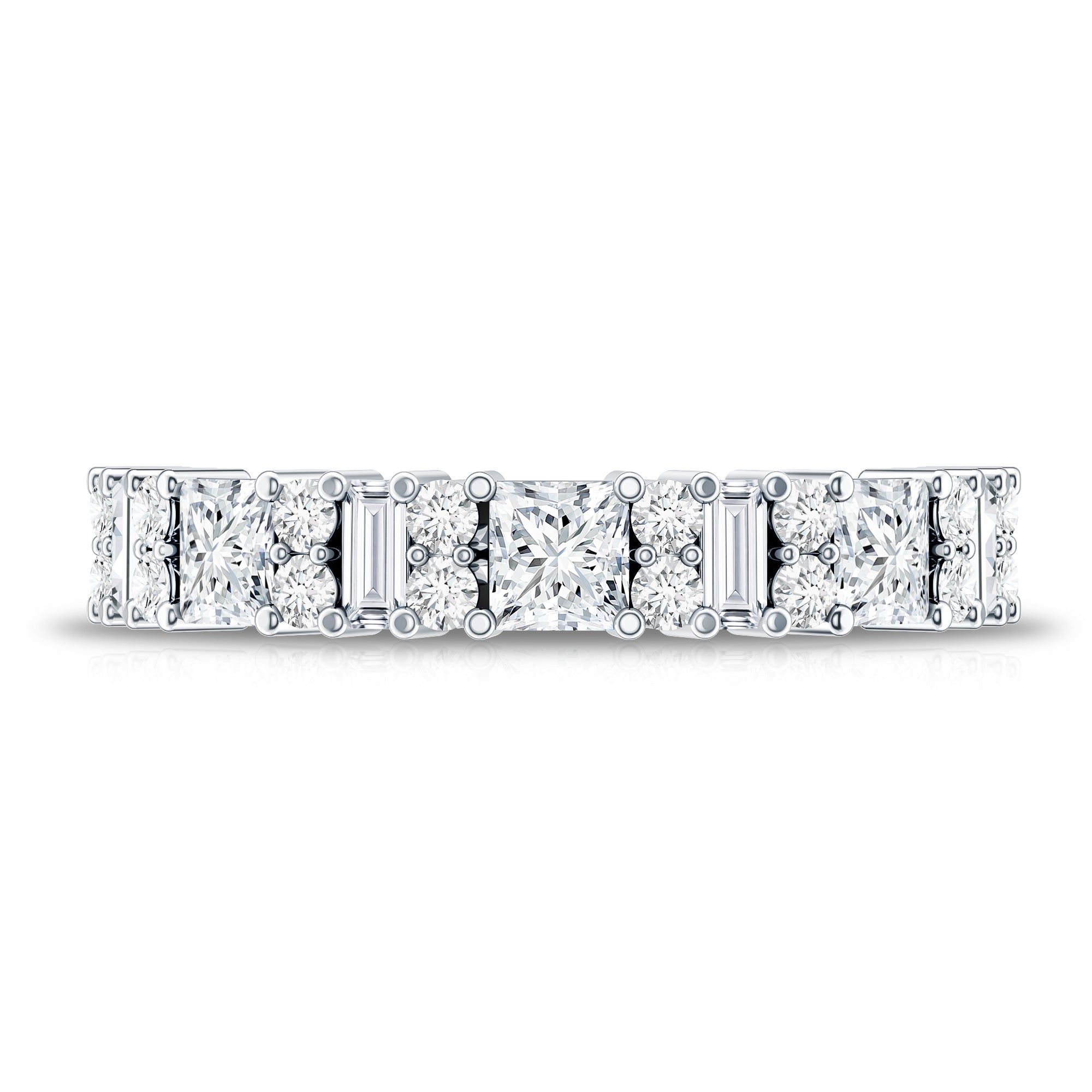 Designer Cubic Zirconia Half Eternity Band Ring
