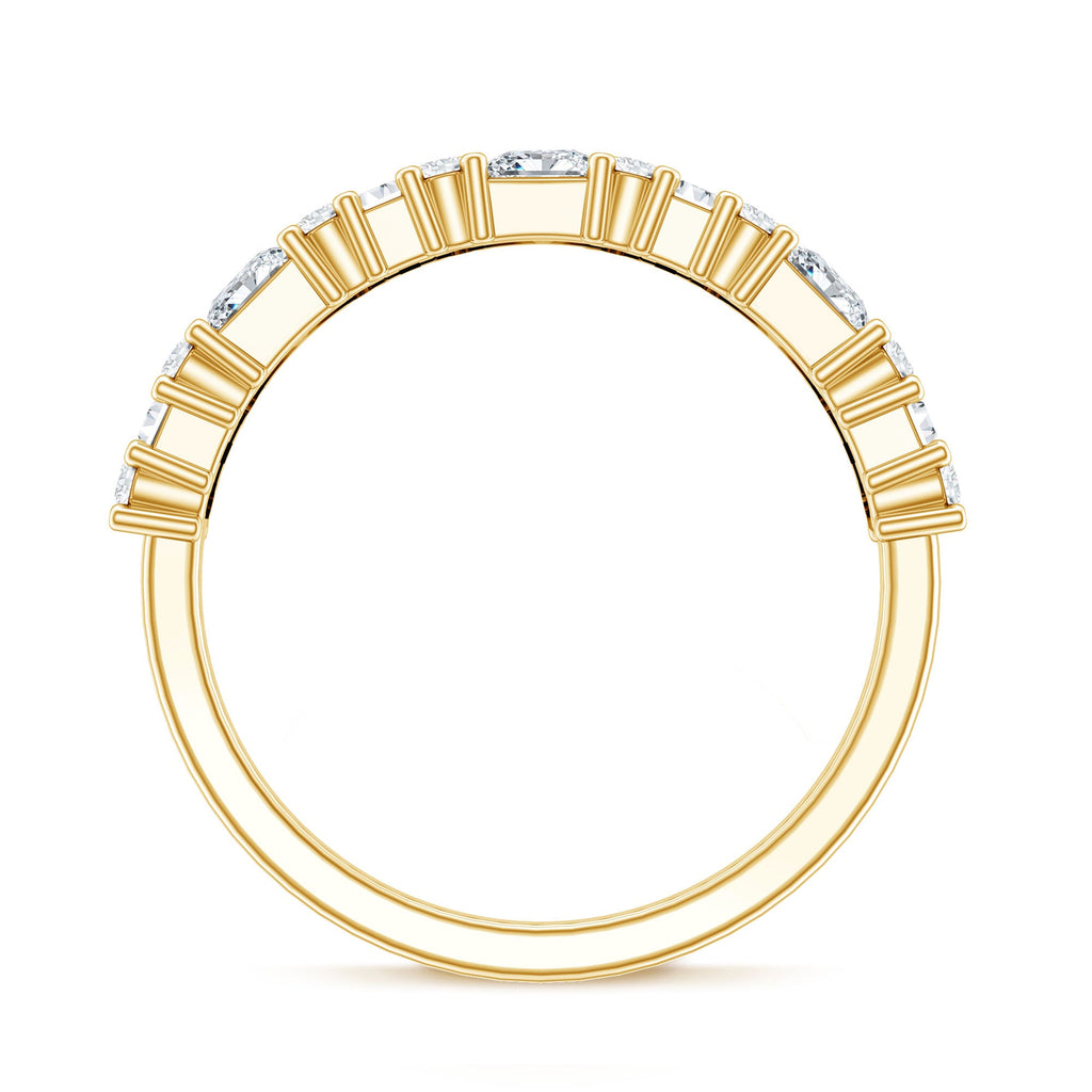 Designer Cubic Zirconia Half Eternity Band Ring
