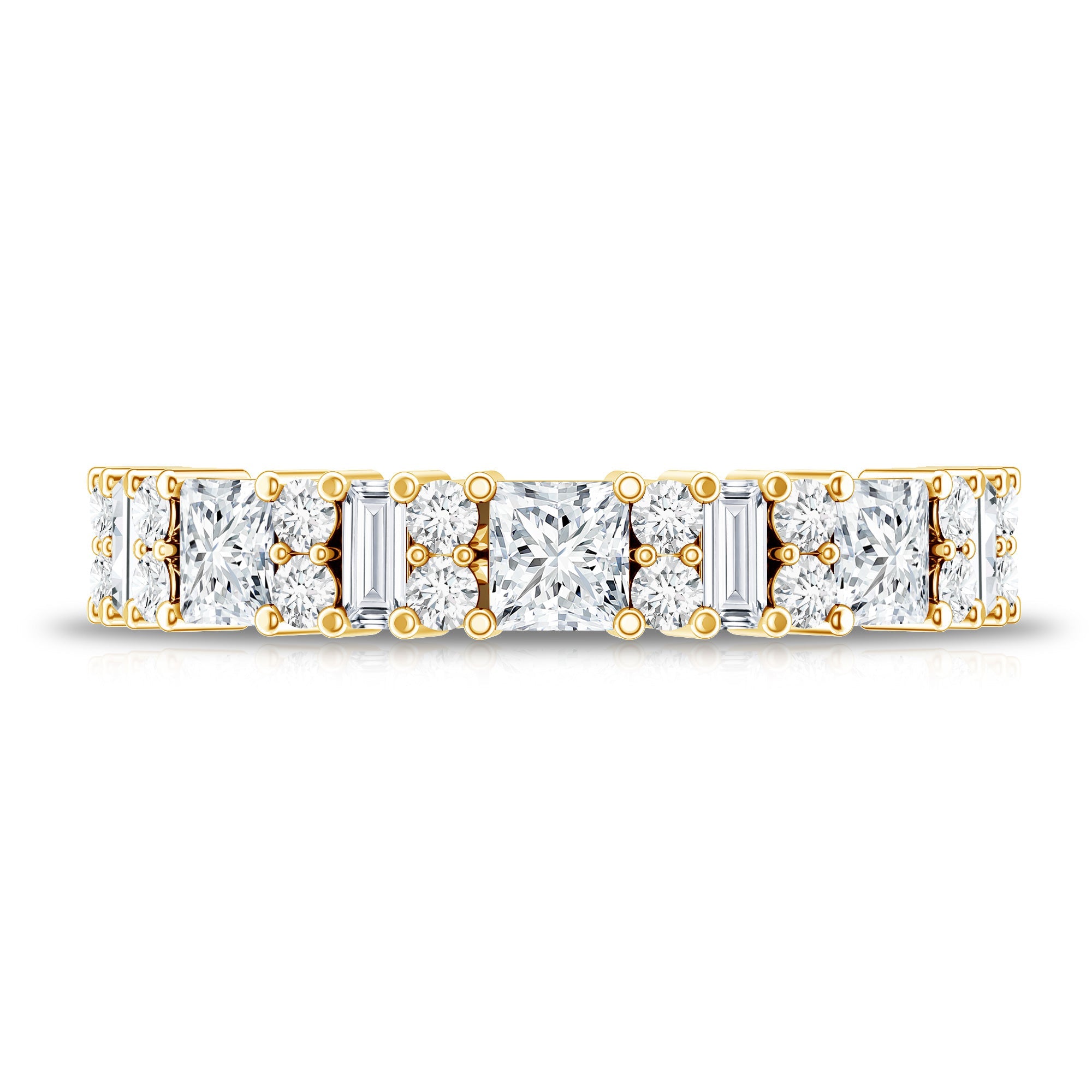 Designer Cubic Zirconia Half Eternity Band Ring
