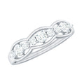 Round Cut Cubic Zirconia Anniversary Ring for Women
