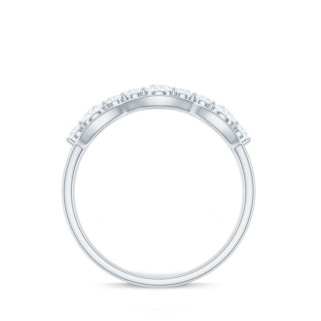 Round Cut Cubic Zirconia Anniversary Ring for Women