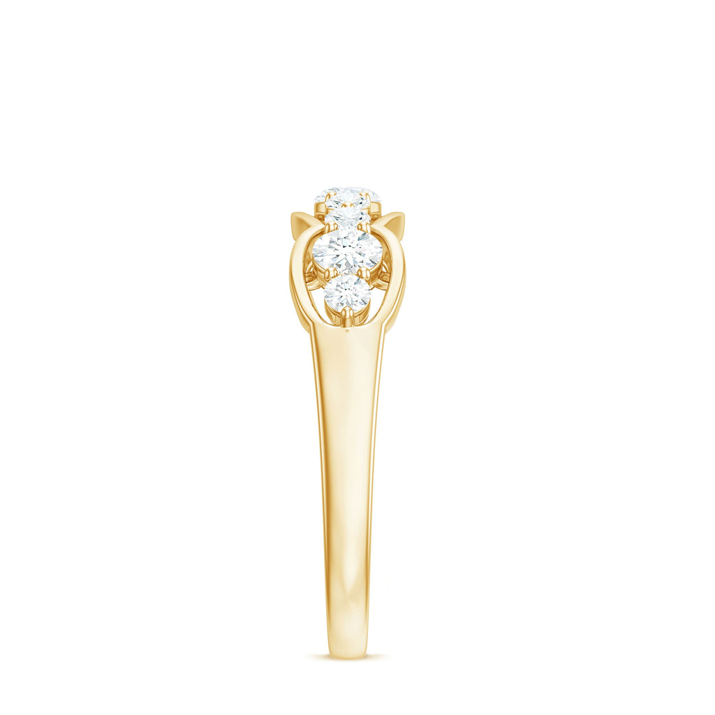 Round Cut Cubic Zirconia Anniversary Ring for Women