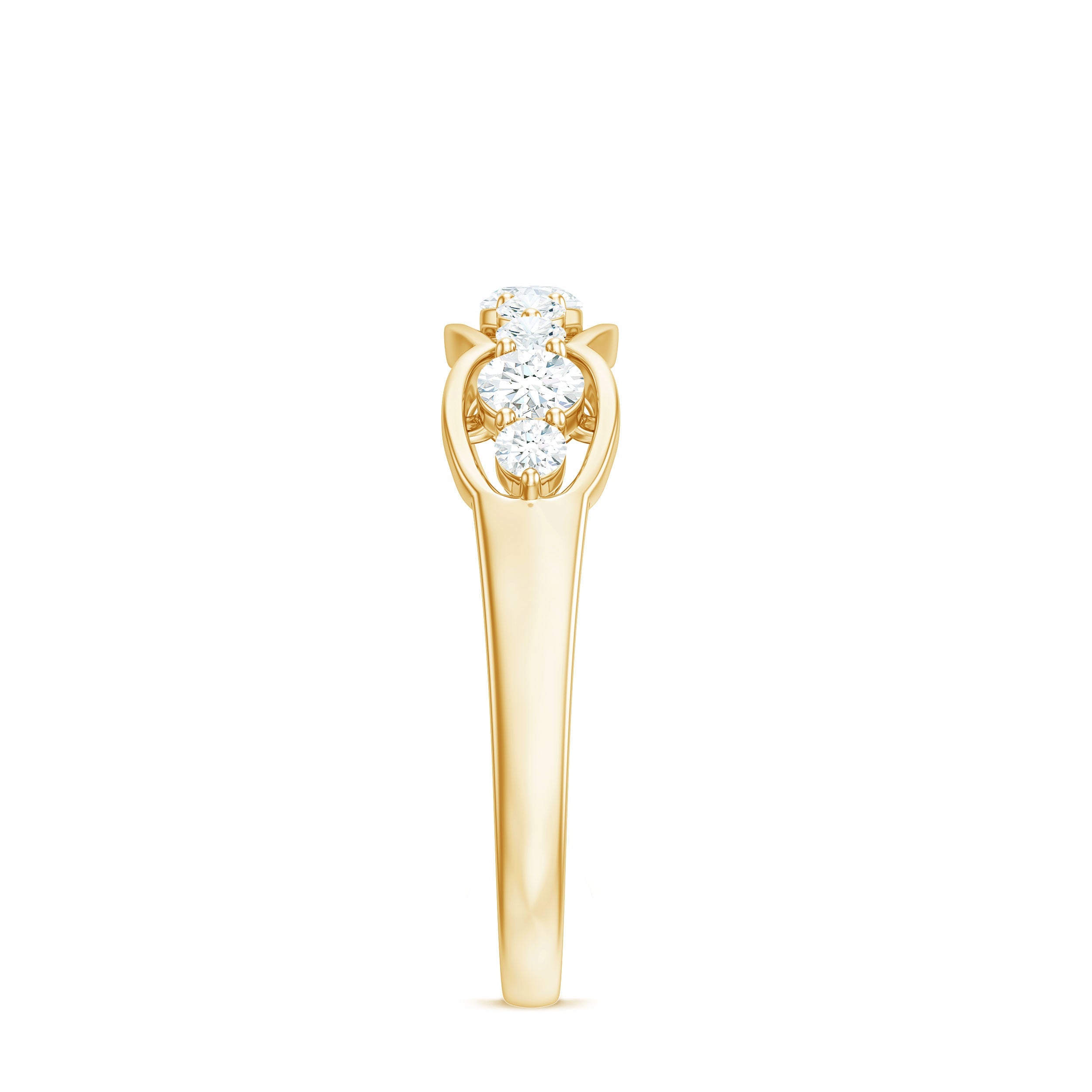Round Cut Cubic Zirconia Anniversary Ring for Women