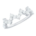 Round Simulated Diamond Zig Zag Half Eternity Ring