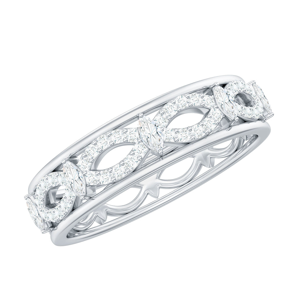 Simulated Diamond Infinity Wedding Band Ring