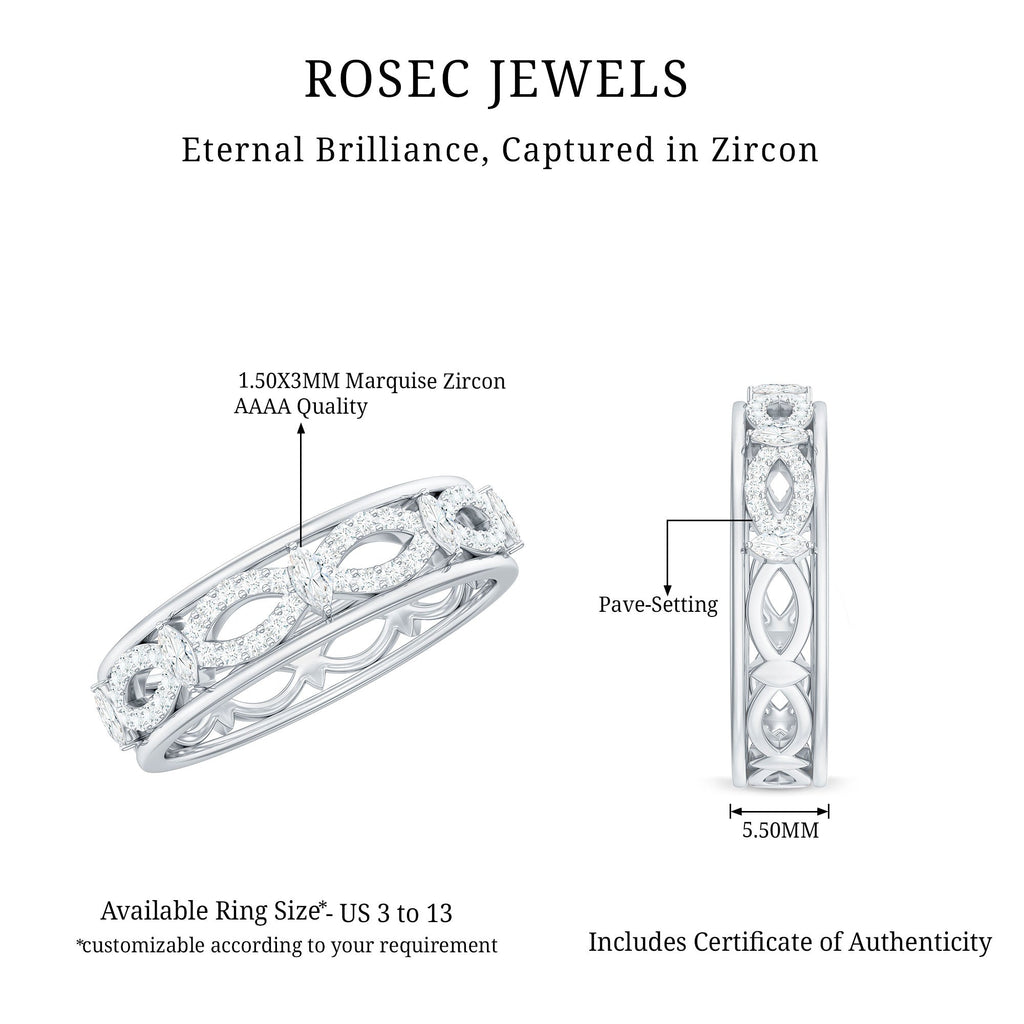 Simulated Diamond Infinity Wedding Band Ring