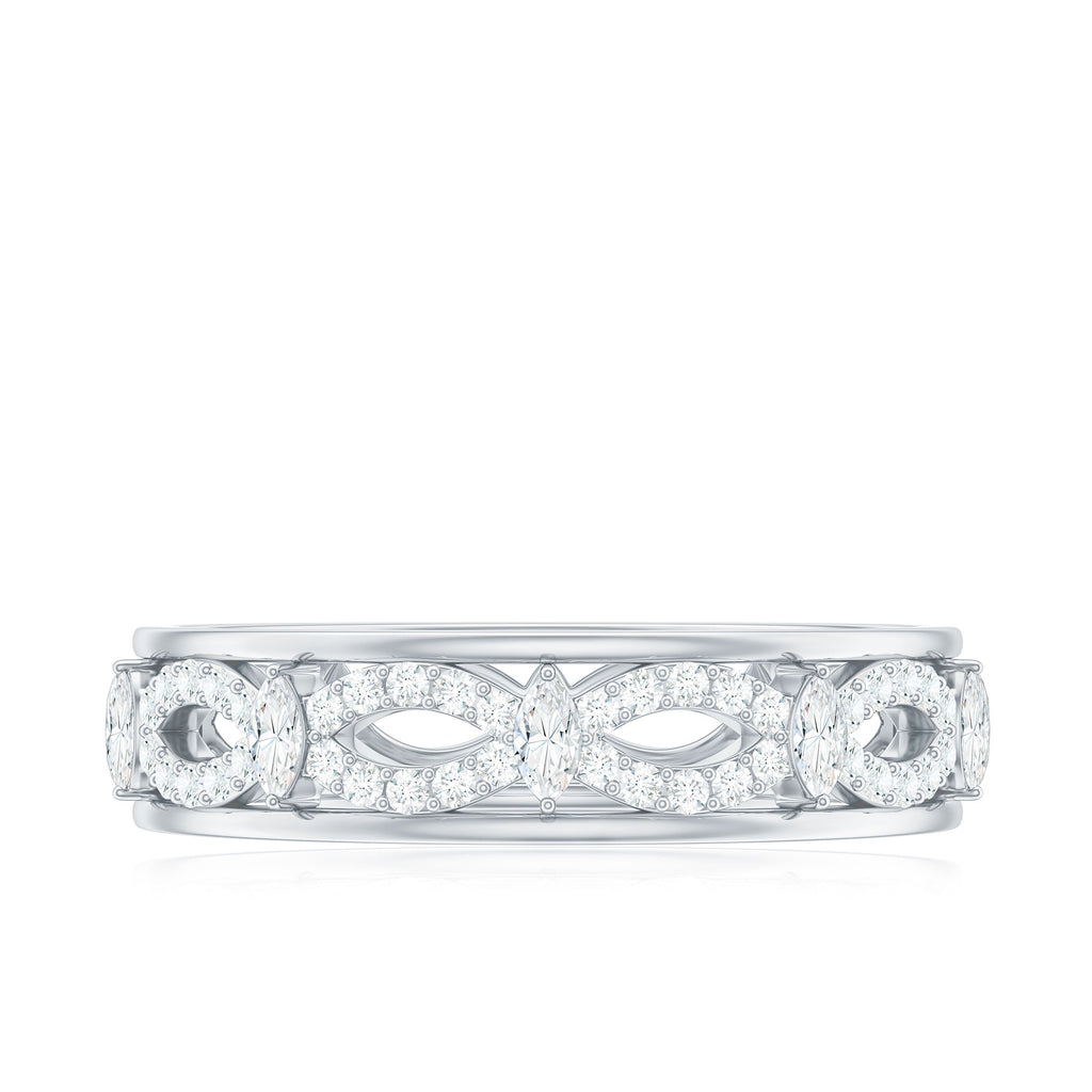 Simulated Diamond Infinity Wedding Band Ring