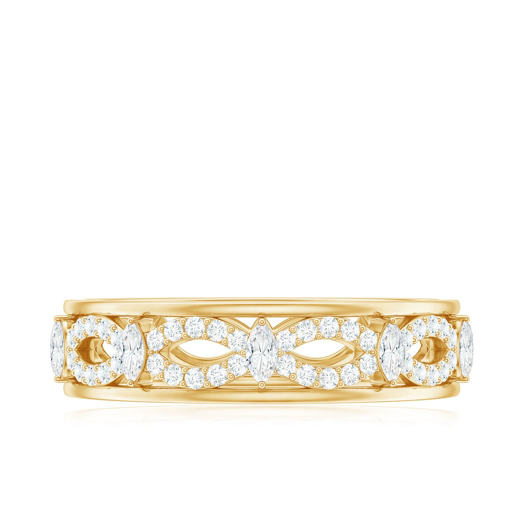 Simulated Diamond Infinity Wedding Band Ring
