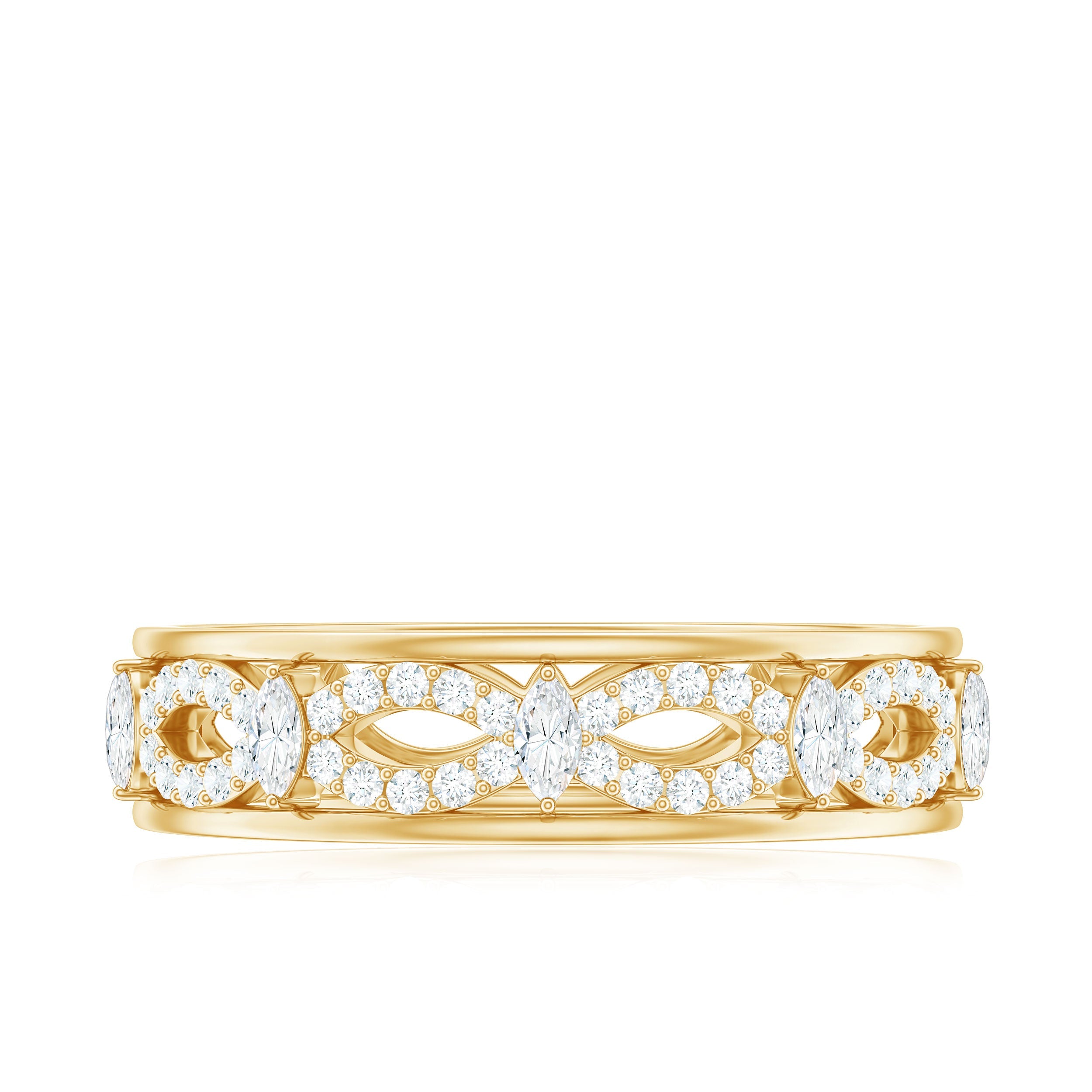 Simulated Diamond Infinity Wedding Band Ring