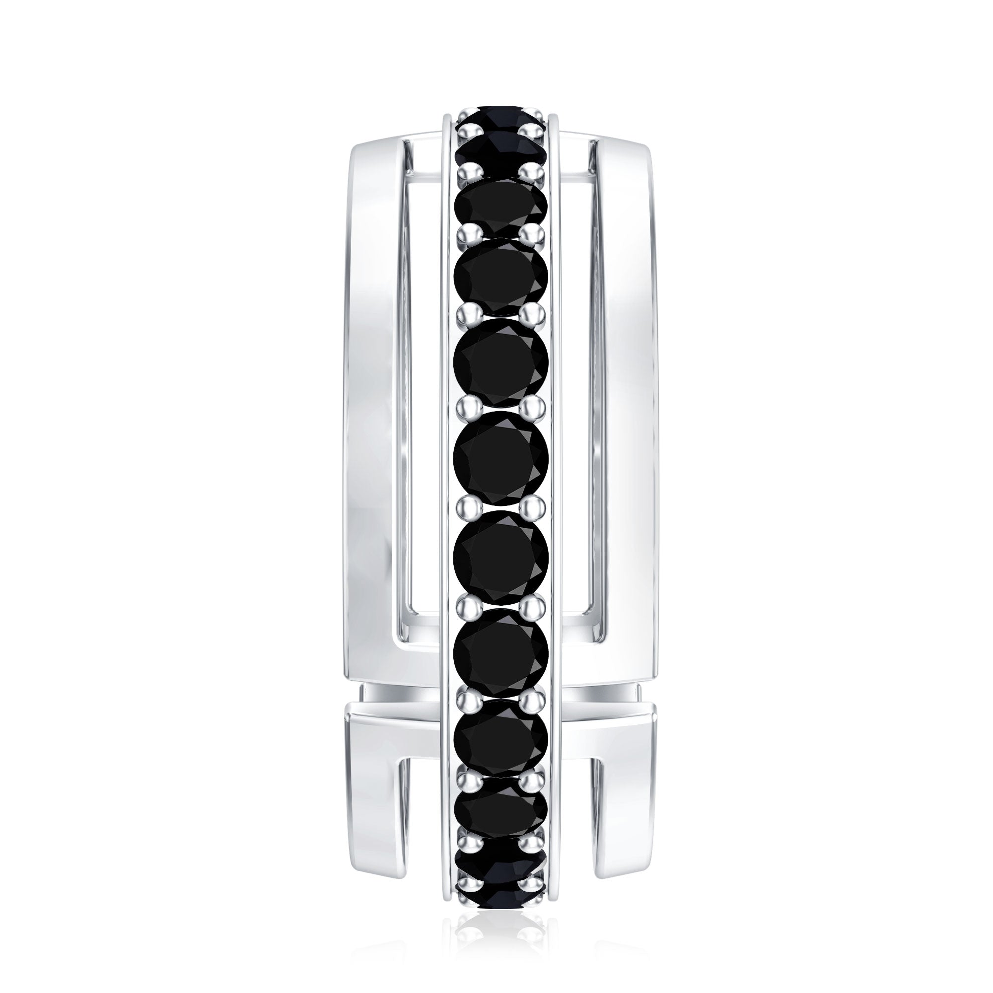 Certified Lab Created Black Diamond Wedding Band for Men