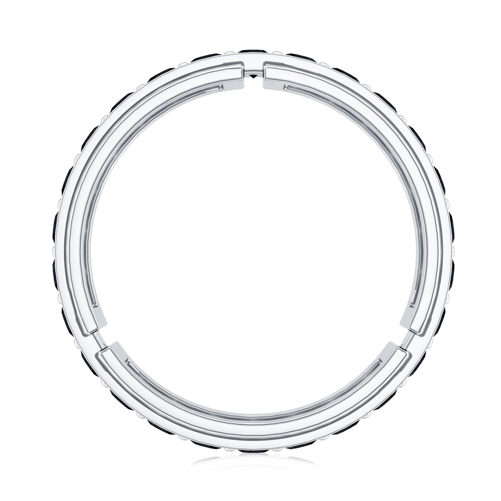 Certified Lab Created Black Diamond Wedding Band for Men