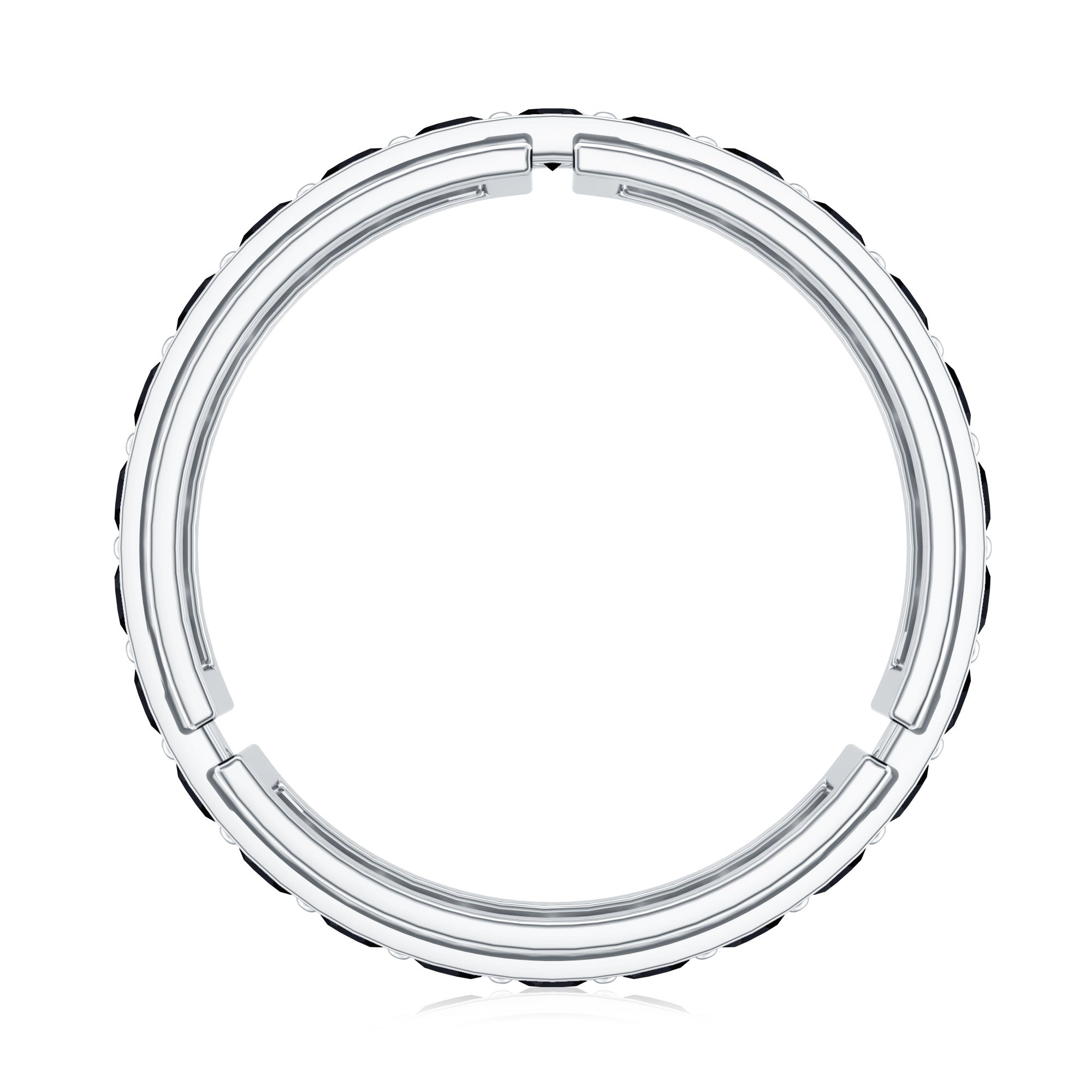 Certified Lab Created Black Diamond Wedding Band for Men
