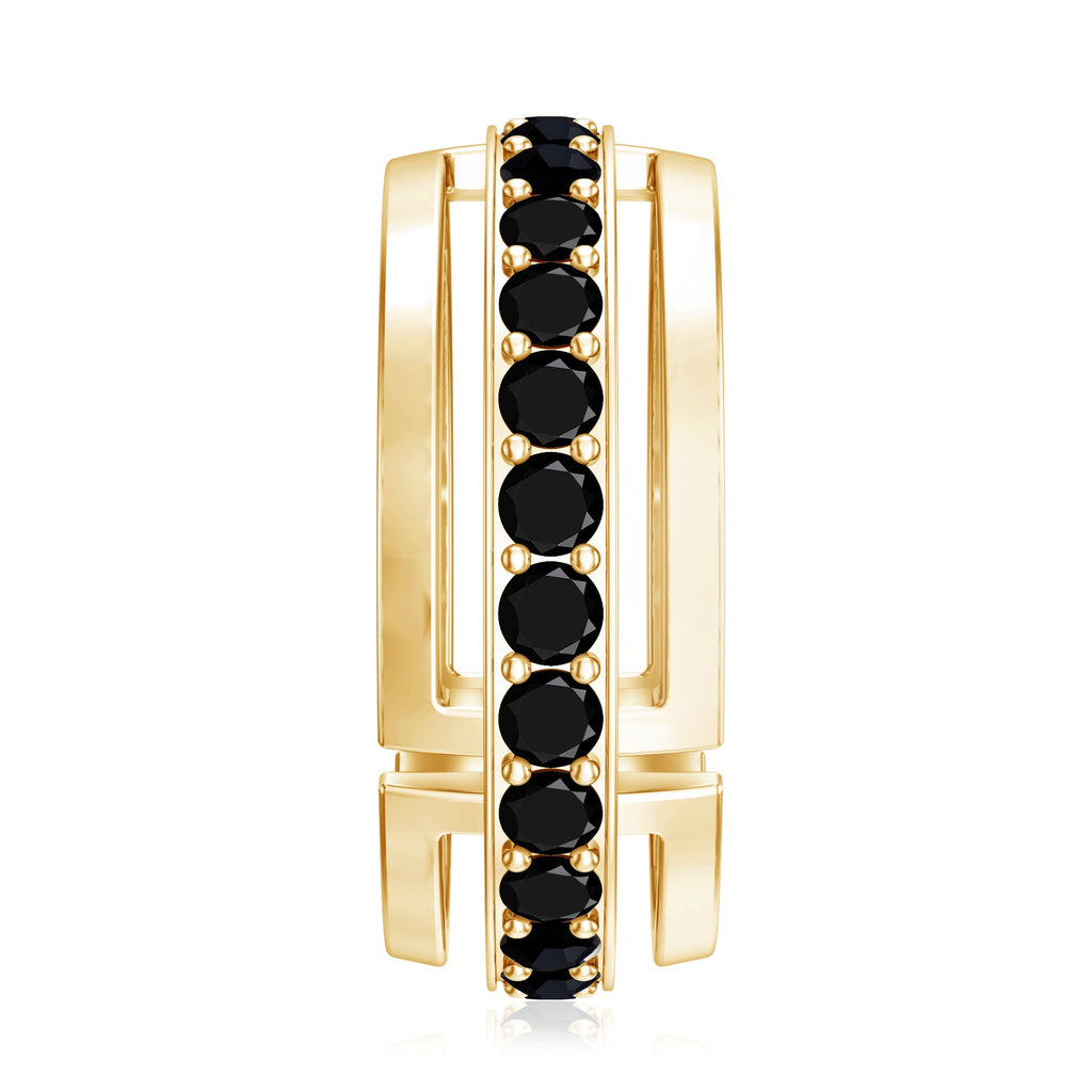 Certified Lab Created Black Diamond Wedding Band for Men