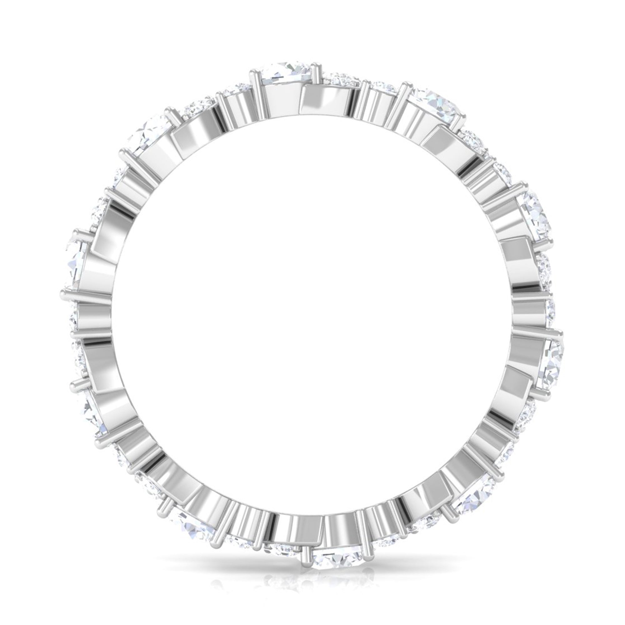 1 CT Elegant Cubic Zirconia Eternity Ring