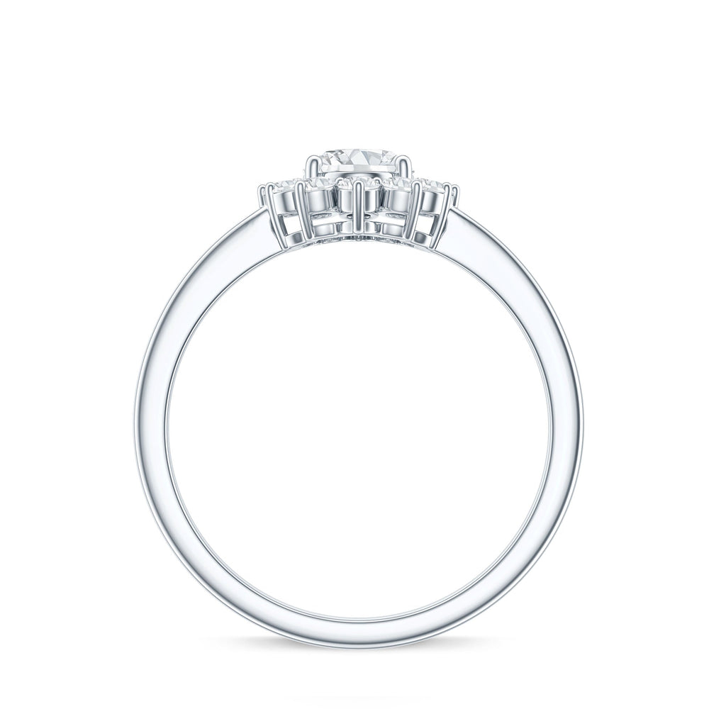 2 CT Princess Diana Inspired Oval Cut Zircon Halo Engagement Ring