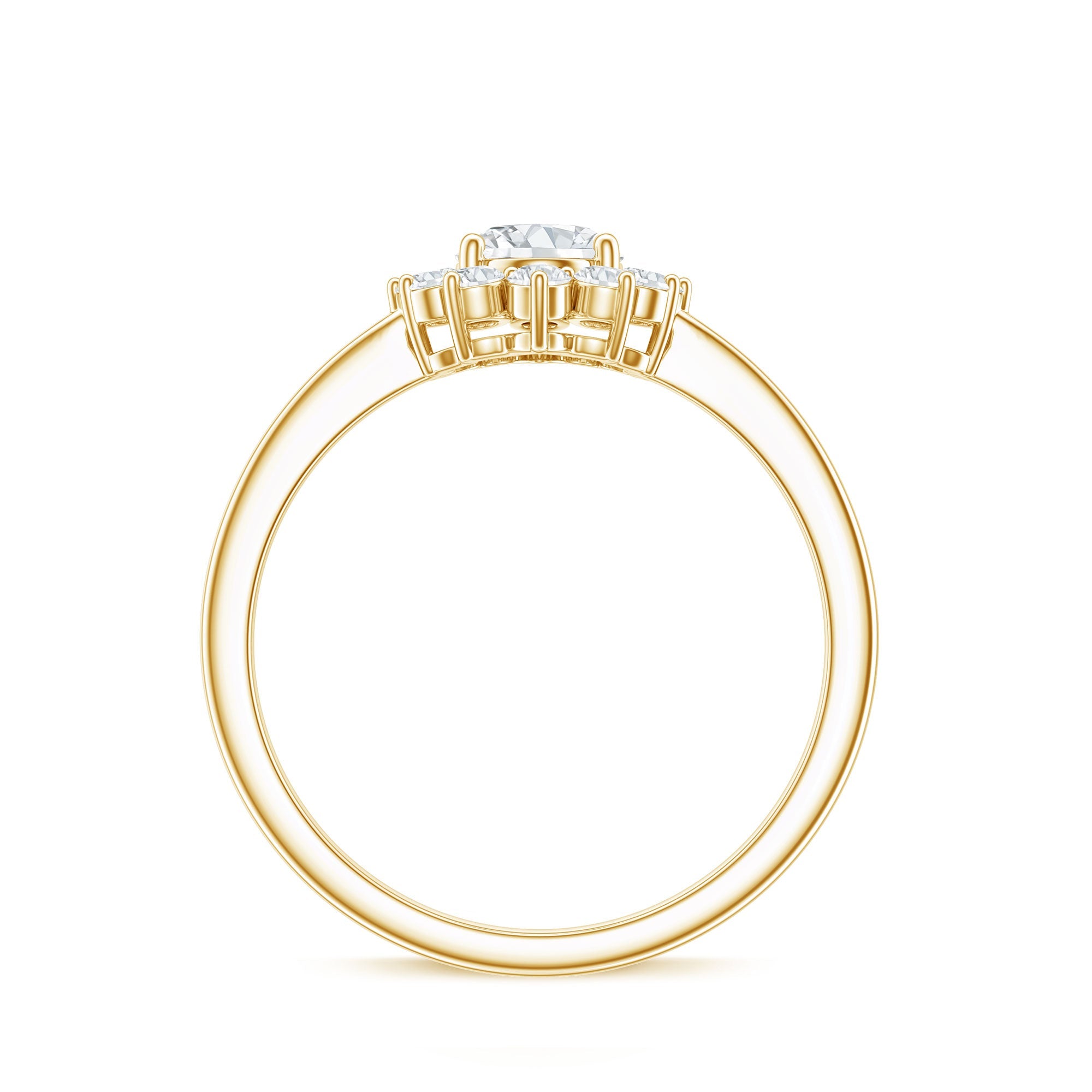 2 CT Princess Diana Inspired Oval Cut Zircon Halo Engagement Ring